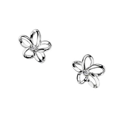 Sterling silver 'Paradise' open petal earrings